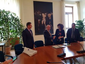 Visit of the Rector of the University of Tirana, Prof Dr Mynyr Koni, at the University of Tuscia in Italy