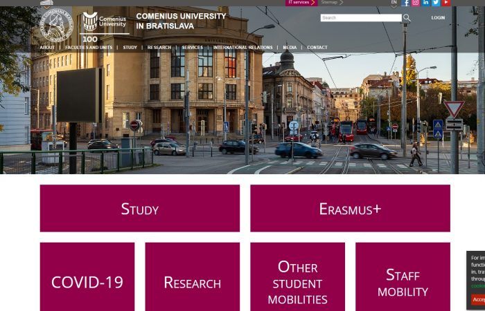 Hapet thirrja për aplikime për bursa për studentët e Universitetit të Tiranës në Universitetin Comenius në Bratisllavë për semestrin e parë të vitit akademik 2021-2022.