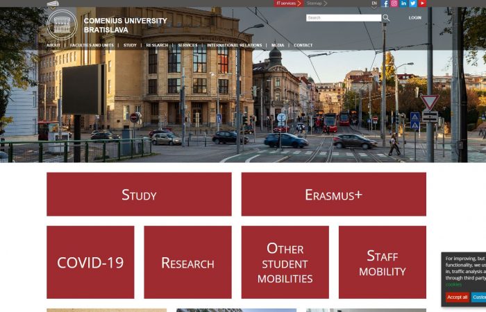 Shtyhet thirrja për aplikime për bursa në kuadër të programit Erasmus+ KA107 në Universitetin Comenius në Bratislavë, për stafin me kohë të plotë të Universitetit të Tiranës për mësimdhënie dhe trajnim, për semestrin e dytë të vitit akademik 2021-2022.