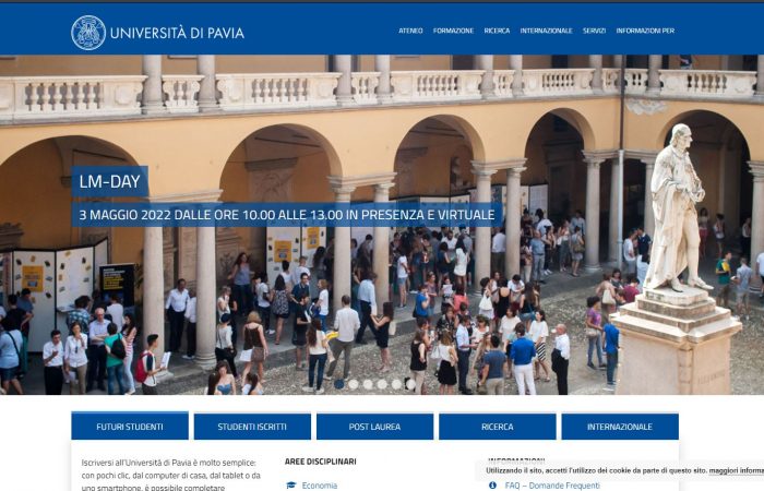Hapet thirrja për aplikime për bursa për studentët e Universitetit të Tiranës në Universitetin e Pavias, në Itali, për semestrin e parë të vitit akademik 2022-2023.