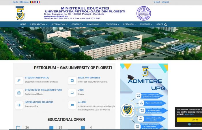 Hapet thirrja për bursa në kuadër të programit Erasmus + për personelin me kohë të plotë të Universitetit të Tiranës në Petroleum-Gas University në Ploiesti, Rumani, për të marrë pjesë në Javën Ndërkombëtare në periudhën qershor – korrik 2023.