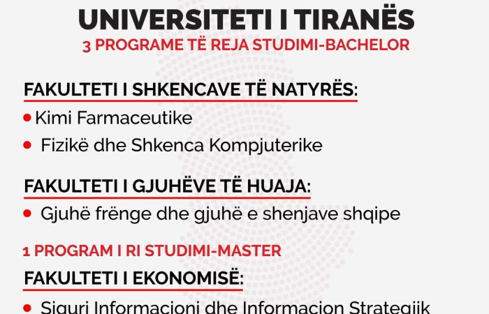 Oferta Akademike e Universtietit të Tiranës