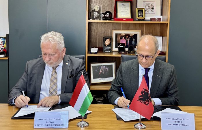 Universiteti i Tiranës nënshkruan marrëveshje bashkëpunimi me Universitetin Eötvös Loránd në Hungari!