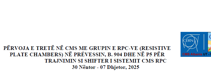 Përfaqësim dhe kontribut shkencor i Universitetit të Tiranës në CERN – Eksperimenti CMS