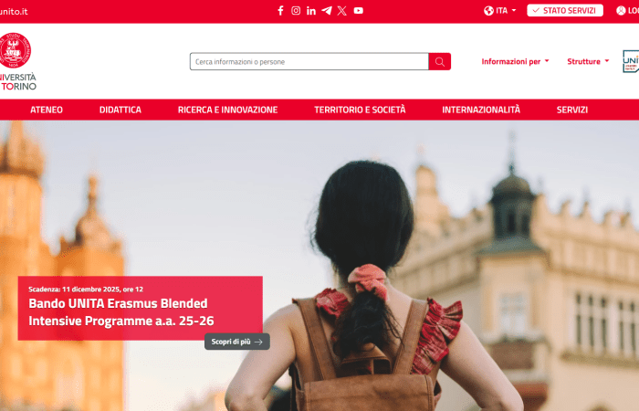 Hapet thirrja e dytë për bursa për studentët e Universitetit të Tiranës në Universitetin e Torinos, Itali, në kuadër të programit Erasmus + për semestrin e dytë të vitit akademik 2025-2026.