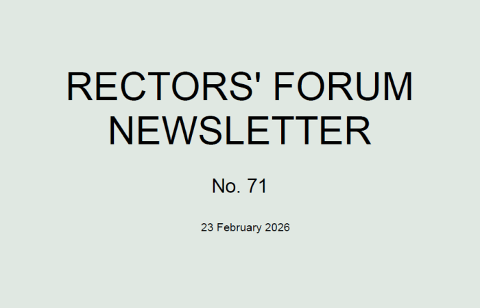 RECTORS’ FORUM NEWSLETTER No. 71 23 February 2026
