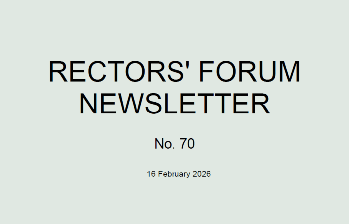 RECTORS’ FORUM NEWSLETTER  No. 70 16 February 2026