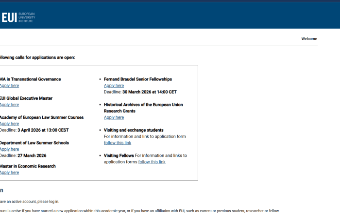 THIRRJE PËR APLIKIM EUI Academy of European Law (AEL) – Kurset Verore në Firence (Qershor 2026)