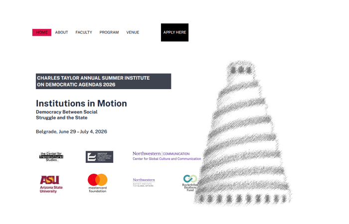 Universiteti i Tiranës informon studentët e ciklit të dytë dhe të tretë të studimeve, si edhe studiuesit në fillim të karrierës akademike, mbi hapjen e thirrjes për aplikim në Charles Taylor Annual Summer Institute on Democratic Agendas 2026, i cili do të zhvillohet në Institute for Philosophy and Social Theory (IFDT), University of Belgrade, në periudhën 29 qershor – 4 korrik 2026.