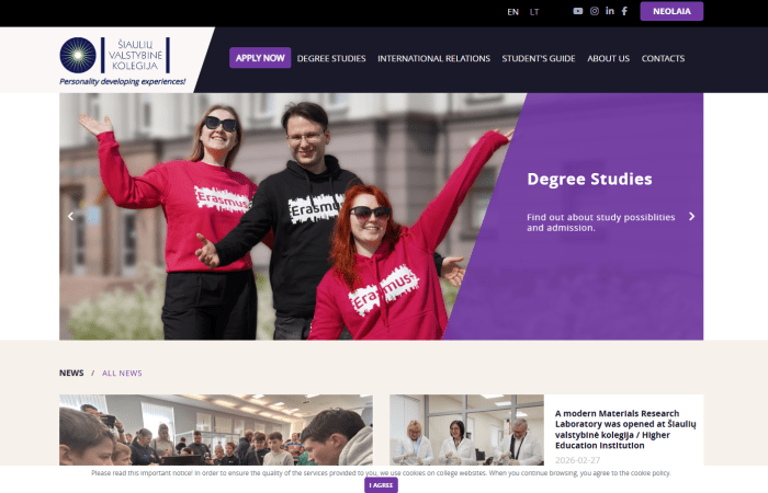 Hapet thirrja për aplikime për stafin me kohë të plotë të Universitetit të Tiranës në Universitetin e Shkencave të Aplikuara Šiauliai, Lituani, për pjesëmarrje në International Staff Week, në datat 13 – 17 Prill 2026.