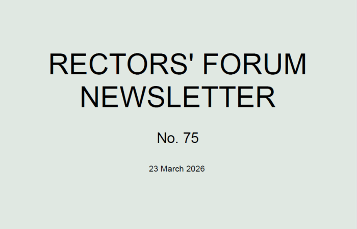 RECTORS’ FORUM NEWSLETTER No. 75 23 March 2026