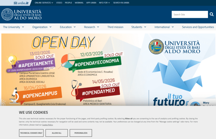 Hapet thirrja për bursa në programin “Health Connect Project” në Universitetin e Studimeve Aldo Moro të Barit në Itali, për semestrin e dytë të vitit akademik 2025-2026.