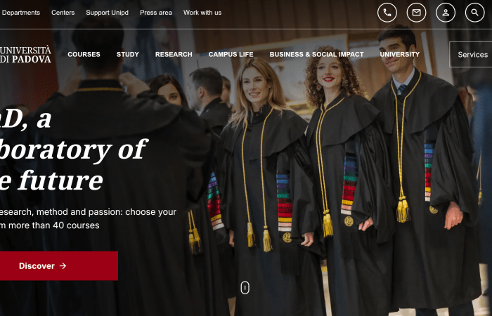 Hapet thirrja për bursa në kuadër të programit Erasmus + në Universitetin e Padovas në Itali, për semestrin e parë të vitit akademik 2026-2027.