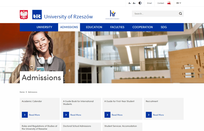 Hapet thirrja për aplikime për studentët në Universitetin Rzeszow, në Poloni, në kuadër të Programit Erasmus +, për semestrin e dytë të vitit akademik 2026-2027.
